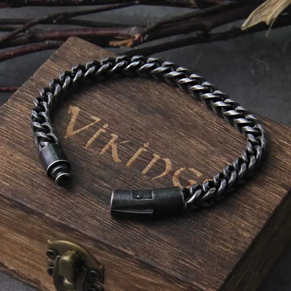 Pulseira Masculina Viking Elo de Cobra Grumet