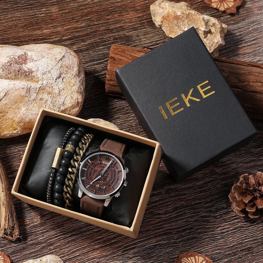 Kit Elegance IEKE - Relógio Sport Casual + 3 Pulseiras